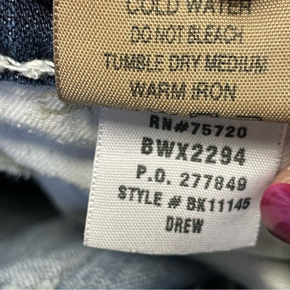 BKE Buckle Drew Denim Capri Jeans Stretch Womens 29 Contrast Stitch Western - Picture 12 of 12